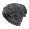 Chapéu de inverno de cor sólida com forro de fleece, chapéu de tricô cruzado para atividades ao ar livre, masculino e feminino, aquecedor de pescoço para outono e inverno, chapéu de lã
