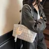 Bolsa de Tote Cuadros de Verano Transfronteriza Elegante para Mujer 2026 Nueva de Gran Capacidad Casual Versátil para Hombro o Axila