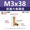 Coluna de Cobre Hexagonal de Passagem Dupla com Rosca Interna, Coluna Hexagonal de Isolamento, Coluna de Suporte para Placa-Mã de PCB, Pino Hexagonal Oco de Cobre M3M4
