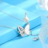 Colar Borla Borboleta Prata Esterlina S925 Feminino Estilo Nicho Corrente Clavícula Colar Elegante Pingente Joias Novas da Moda