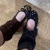 Nuevos Zapatos Planos Franceses Estilo Retro de Lunares Estampado de Leopardo de Primavera para Mujer 2026 con Lazo y Boca Baja Punta Redonda