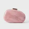 Bolsa Transversal de Ombro Único Estilo Novo Europeu e Americano 2025 para Mulheres Bolsa Acrílica em Formato de Concha Bolsa de Mão Fashion para Casamento e Jantar