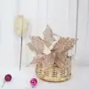 25cm Flores de Natal com Pó Dourado Decorações de Árvore de Natal Guirlanda de Natal Enfeites Acessórios de Decoração de Festa Decoração de Natal
