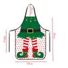 Venda Quente Transfronteiriça Avental Estampado de Natal Conjunto de Macacão à Prova de Óleo e Anti-Sujeira para Cozinha Suprimentos para Festa de Feriado Atacado