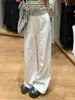 Pantalones Rectos de Pierna Ancha con Diseño de Cordón, Nuevos para Primavera 2026, Versátiles, Adelgazantes, Largos, de Cintura Alta, Caída Suave, Rectos, hasta el Suelo