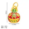 Accesorios Antiguos de Oro Mate Bestia Devoradora Cuentas Llavero Colgante DIY Tendencia Nacional Pulsera Bestia Devoradora Accesorios para Llavero