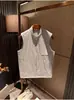 Chaleco casual de negocios para hombre con cuello alto, cierre de cremallera y tela elástica. 13674