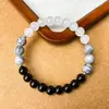 Temu AliExpress TK pulseira explosiva transfronteiriça pulseira de anfíbola branca obsidiana olho de gato pulseira de pedra natural atacado