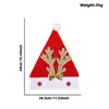 Chapéu Decorativo de Galhos de Natal para Adultos e Crianças, Adereço para Foto de Fantasia de Festa de Natal, Chapéu com Gravata Borboleta de Rena de Natal