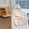 Conjunto de Ropa de Otoño para Niños y Pantalones Largos Algodón Puro Pijama sin Costuras para Bebé Niña Conjunto de Dos Piezas Ropa Interior para Niño Ropa para Bebé para Estar en Casa