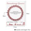 Pulsera de piedra natural en oferta de Amazon, elástica con cuentas de 8 mm, ágata turquesa azul, cristal rosa con cuentas, pulsera de piedra volcánica