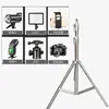 Suporte de Aço Inoxidável 2,5m Tripé para Fotografia Transmissão ao Vivo Durável Portátil Profissional Suporte de Luz de Preenchimento para Fotografia ao Ar Livre Dslr