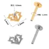 Pendientes Transfronterizos Corazón de Espina Aleación de Titanio G23 Accesorios de Titanio 0.9 Diente Exterior Hélice de Oreja Clavo para Piercing Joyería Cabeza