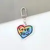Nuevo llavero de acrílico con dibujo simple de dibujos animados 2D lindo transfronterizo para parejas, bolso y decoración de estudiante
