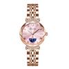 Relógio Feminino Baopele, Relógio Feminino de Luxo Leve com Tema do Zodíaco, Relógio de Quartzo à Prova d'Água, Distribuição Feminina, Dropshipping de Peça Única