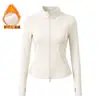 Conjunto de Dos Piezas para Mujer de Primavera y Otoño para Fitness Yoga, Top de Manga Larga con Cremallera y Cuello Alto, Pantalones de Yoga Ajustados de Cintura Alta, Conjunto Deportivo para Mujer