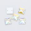 Cristal Super Brillante Cuadrado Doble Agujero Fondo Plano Diamante DIY Cristal Diamante Cosido a Mano Ropa Joyería para Boda Diamante