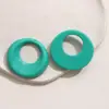 Serie de colores macaron de dopamina accesorios ovalados huecos de resina parches para aretes y accesorios DIY al por mayor