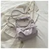 Bolsa de Mão Feminina Plissada Fashion Estilo Coreano 2026 Nova Estampa Floral Bolsa de Ombro Moda Bolsa Transversal