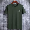 Camiseta de manga corta con cuello redondo para hombre, nueva camiseta informal de verano de estilo coreano, holgada, de algodón, de media manga, para estudiantes.