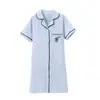 Camisón Infantil Manga Corta Verano Algodón Lycra Beso de Padres Niños Niñas Pijama Verano Ropa de Casa para Bebé Pijama de Fábrica