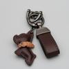 Estoque Transfronteiriço Mini Método Luta de Cachorros Chaveiro Desenho Animado Pingente de Cachorrinho de Couro Chaveiro de Carro Acessórios para Capa de Celular
