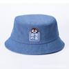 Sombrero de pescador con logotipo personalizado, bordado, estampado, para viaje, de algodón puro, sin copa, japonés, para mujer