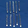 Cadena de Extensión de Plata de Ley con Cadena Plana Retorcida de Pez Pequeño con Cadena Retro Vieja DIY Hecha a Mano Cadena de Acabado con Cuentas