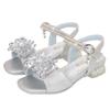Sandálias de Princesa para Menina de Verão Flor de Cristal Sandálias Infantis Sapatos Infantis Sandálias com Strass para Menina Sapatos de Cristal