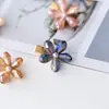 Grampo de pato flor de cristal estilo elegante cor de flor clip lateral de diamante moda celebridade da internet simples grampo de cabelo versátil grampo de cabelo fofo