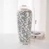 Nuevo Estilo Chino Medieval Azul y Blanco Porcelana Florero Arreglo Floral Adornos Gama Alta Nicho Retro Cerámica Florero Cerámica Florero