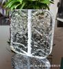 Peça de Vidro Tijolo de Cristal com Cantos Arredondados Perfurados, Tijolo de Cristal para Pendurar, Tela de Aço Inoxidável com Padrão de Lado Único e Duplo, Design Transparente com Padrão de Lado Duplo
