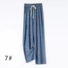 Pantalones de Verano 2025 para Mujer, Nuevo Estilo Coreano de Seda Helada, Mezclilla, Pierna Estrecha y Ancha, Modernos y Más Fáciles de Combinar, Pantalones Casuales de Suelo