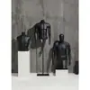 Tienda de ropa accesorios de maniquí ropa de hombre muscular blanco y negro maniquí de escaparate maniquí de medio cuerpo soporte de exhibición