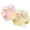 Ropa para Niños Jimo al por Mayor Primavera Nueva Ropa para Niñas Estilo Japonés Dibujo Animado Conejo Cuello Solapa Letra Camiseta de Manga Larga 3188