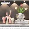 Vaso Gatinho Amor Escandinavo Enfeites Decorativos Sala de Estar Gabinete de TV Gabinete de Vinho Nicho Decoração Presente de Aniversário Preço de Atacado