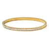 Pulsera de Acero Inoxidable de Venta Caliente Transfronteriza Europea y Americana, Moderna y Versátil, No se Desvanece, Alta Gama, Incrustada con Diamantes, Pulsera de Acero de Titanio a la Moda para Mujer