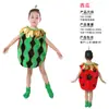 Disfraz de Performance de Frutas para Niños Arándano Melocotón Pitahaya Personaje de Cosplay Mangostán Plátano Uva