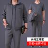 Conjunto Esportivo Masculino 2023 Primavera e Outono Conjunto de Três Peças Tamanho Grande para Meia-idade e Idosos Roupa Esportiva Roupa Esportiva para Exercício Matinal de Pai