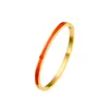 Pulsera de Acero de Titanio con Esmalte para Mujer, Lujo Accesible, Baño de Oro de 18K de Gama Alta, Pulsera de Acero Inoxidable Europea y Americana para Mujer, No se Desvanece