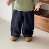 Roupas de Bebê Estilo Coreano Outono Inverno Unissex Roupa de Tricô com Gola Redonda Estilosa para Bebê Suéter Infantil Roupas Versáteis de Outono