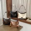 Bolsa de ombro retrô de alto estilo para mulheres, novo modelo 2026, bolsa transversal casual simples, bolsa quadrada pequena de ombro único da moda para o dia a dia