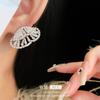 Aretes de Mariposa Calados con Aguja de Plata y Corte Zircón, Nicho, Elegantes, Estilo Frío, Aretes de Dos Usos, Lujo Accesible, Aretes de Alta Gama