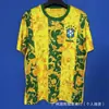 Venta al por mayor transfronteriza de camisetas de fútbol de edición especial brasileña, uniformes de entrenamiento de estilo antiguo (local y visitante), ropa deportiva transpirable de manga corta para verano