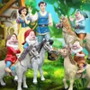 Suministro Directo de Fábrica Blancanieves y los Siete Enanitos Plástico Reforzado con Fibra de Vidrio Escultura Figura Grande para Paisajismo Exterior Adornos