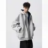 Moletom Versátil de Marca Tendência Pesado para Homens e Mulheres Primavera Estilo Americano Caimento Solto Moletom com Capuz para Casal Vibe High Street Color Block Jaqueta Casual