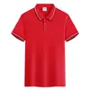Camisa Polo de Algodón con Iones de Hielo de Secado Rápido, Manga Corta, Cuello de Solapa, Camisa Cultural de Trabajo, Uniforme para Grupo, Camiseta Bordada con Logo Impreso