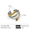Anillos Populares Europeos y Americanos de Acero de Titanio, Bloqueo de Color Dorado 18K, Diseño Único, Anillos de Acero Inoxidable de Alta Gama al por Mayor