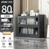 Estantería de Piso Simple para el Hogar Librero con Puerta Gabinete de Almacenamiento a Prueba de Polvo Gabinete de Almacenamiento para Sala de Estar Gabinete de Almacenamiento de Pared