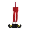 Lazo navideño de nuevo producto transfronterizo, decoración de árbol de Navidad, decoración de puerta, piernas de elfo de Papá Noel, adornos navideños